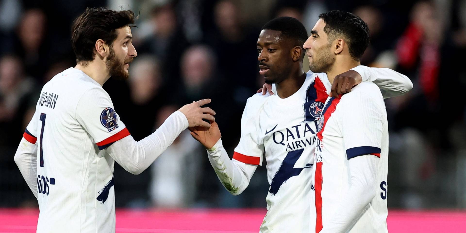 关于巴黎圣日耳曼法甲战胜里尔登贝莱助攻破门的信息